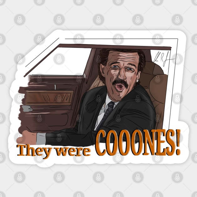 Wedding Singer: They were CONES! Sticker by 51Deesigns
